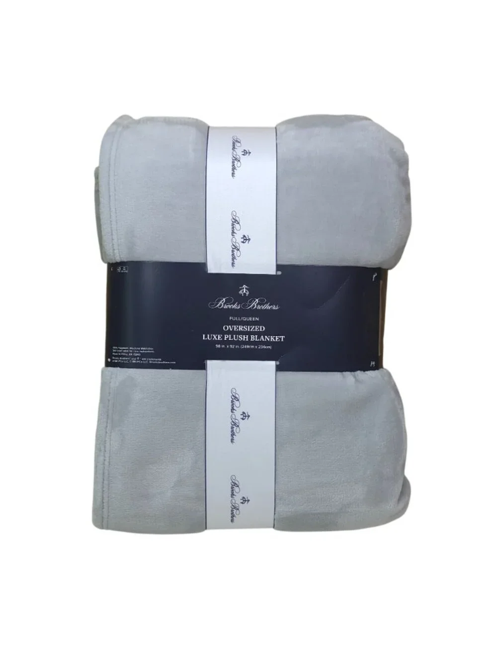 Brooks Brothers Oversized Luxe Plush Blanket Full/Queen 98